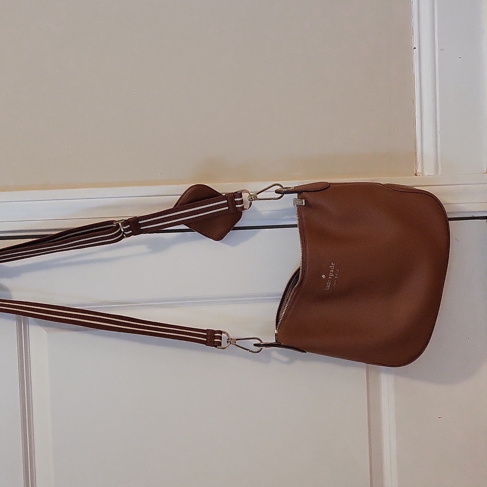 Kate spade, brown leather crossbody bag